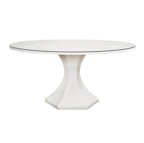 Bryce Pedestal Dining Table - White Linen