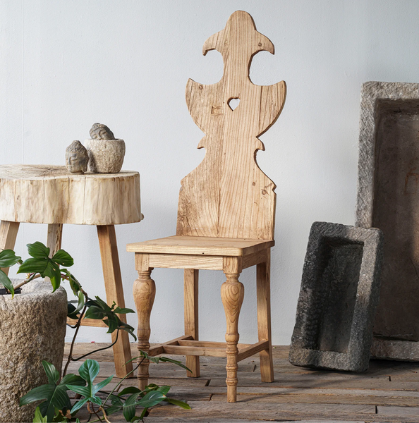 Chinese Colonial Pine Dining Chair - Matthew Izzo Collection