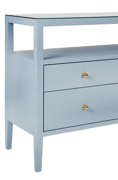 Jordan Light Blue Linen Console Table