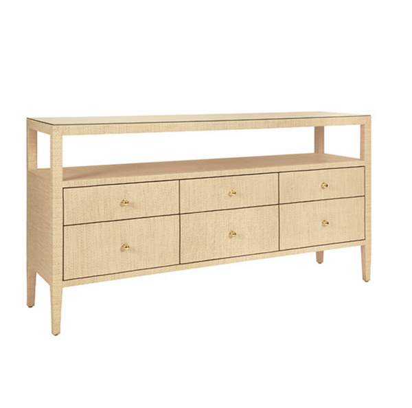 Jordan Natural Grasscloth Console Table