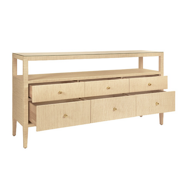 Jordan Natural Grasscloth Console Table