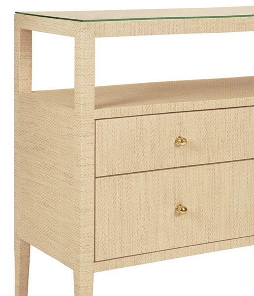 Jordan Natural Grasscloth Console Table
