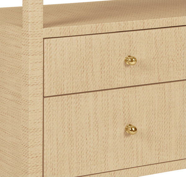 Jordan Natural Grasscloth Console Table