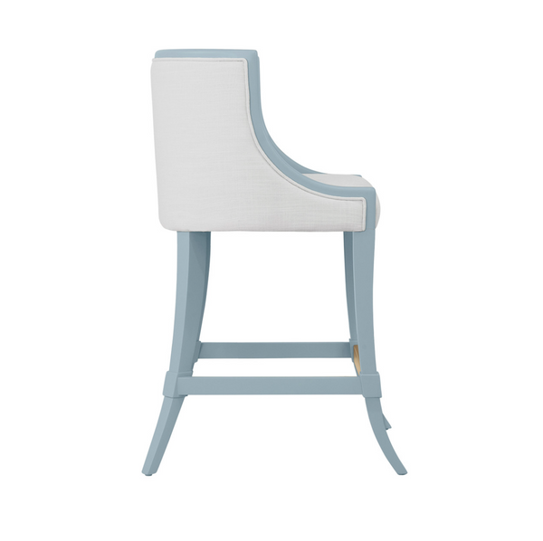 Keaton Counter Stool - Matte Light Blue Lacquer