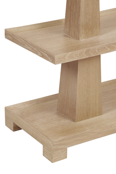 Lowen Three Tier Console Table - Cerused Oak