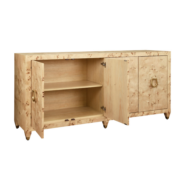 Mulligan Four Door Burlwood Buffet
