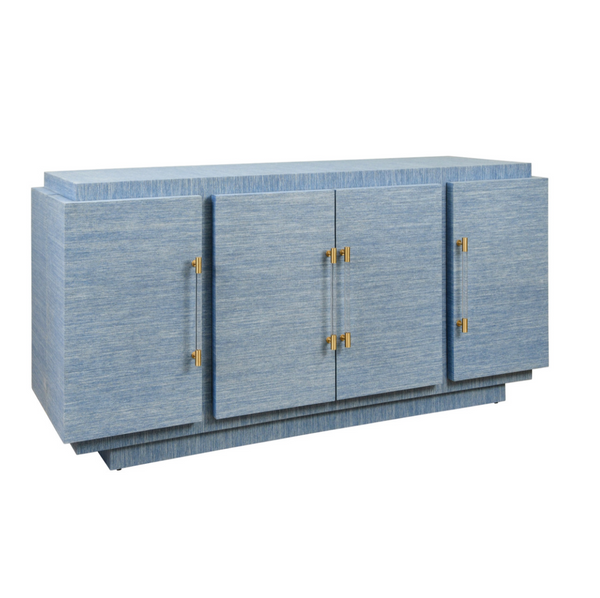 Steele Grasscloth Four Door Modern Buffet