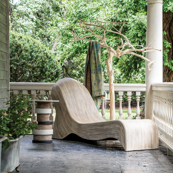 Stilletto Natural Rattan Lounger - Matthew Izzo Collection