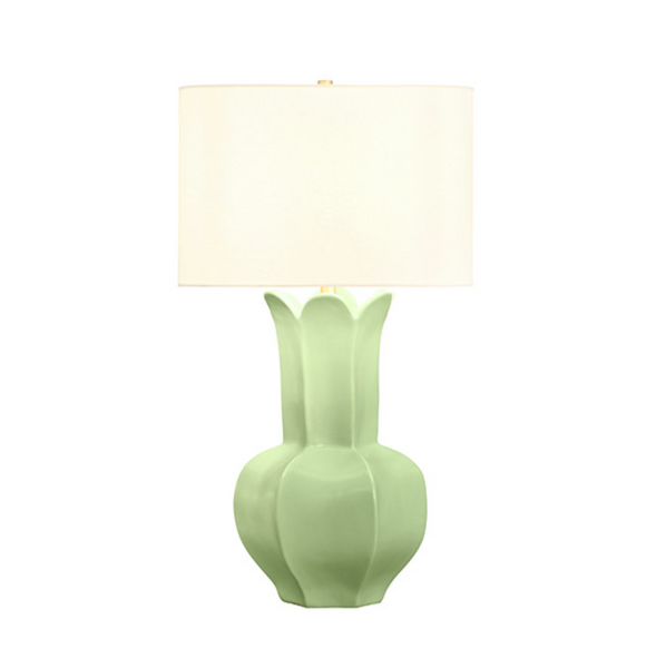 Lyla Green Glaze Table Lamp with Shade