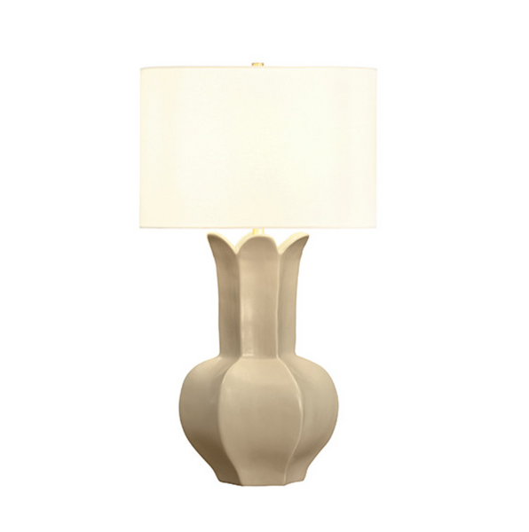 Lyla Beige Glaze Ceramic Table Lamp with Shade