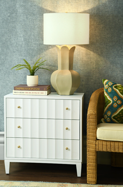Lyla Beige Glaze Ceramic Table Lamp with Shade