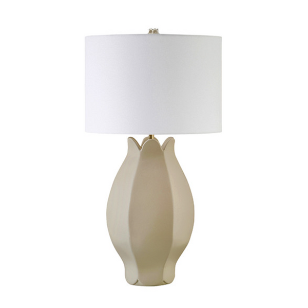 Mae Beige Glaze Ceramic Table Lamp with Shade