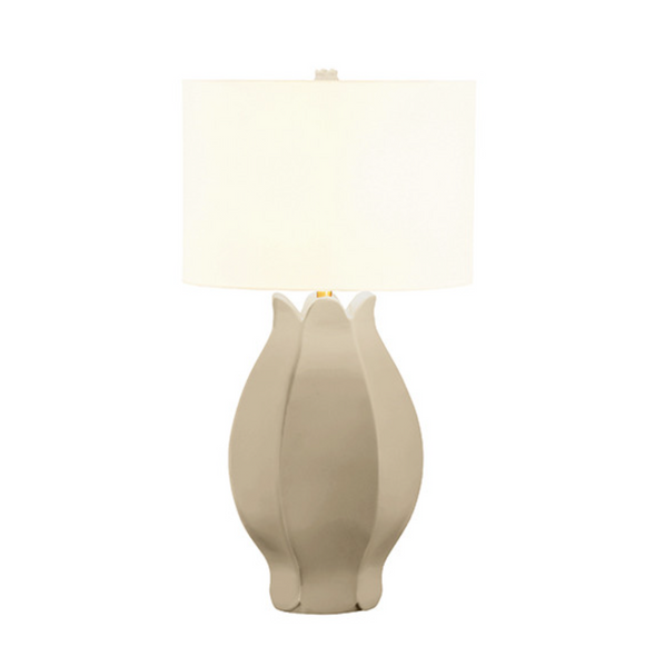 Mae Beige Glaze Ceramic Table Lamp with Shade