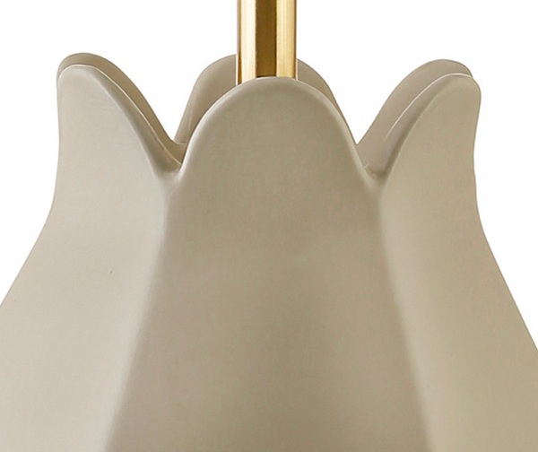 Mae Beige Glaze Ceramic Table Lamp with Shade