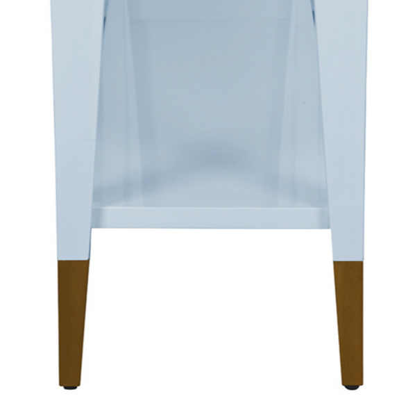 Laverne Glossy Light Blue Two Tier Console Table