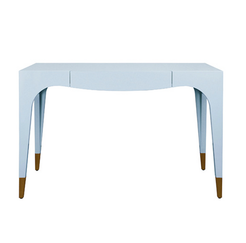 Mandi Glossy Light Blue One Drawer Desk