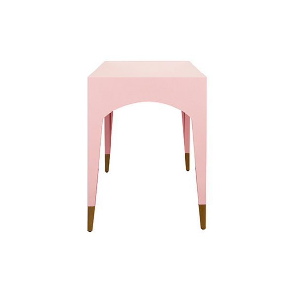 Mandi Glossy Pink Lacquer One Drawer Desk