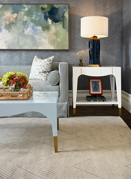 Medina Glossy Light Blue Lacquer Coffee Table