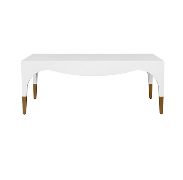 Medina Glossy White Lacquer Coffee Table