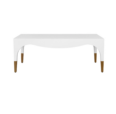 Medina Glossy White Lacquer Coffee Table