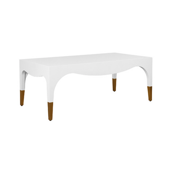 Medina Glossy White Lacquer Coffee Table