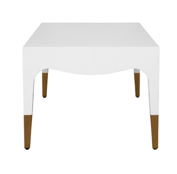 Medina Glossy White Lacquer Coffee Table