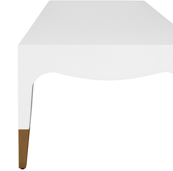 Medina Glossy White Lacquer Coffee Table