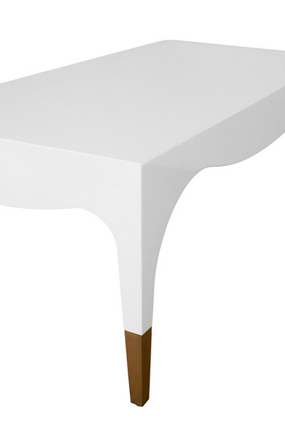 Medina Glossy White Lacquer Coffee Table
