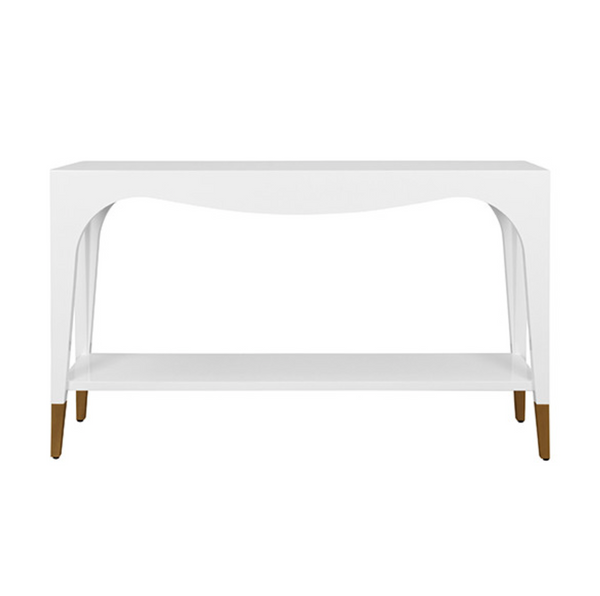 Laverne White Lacquer Console Table