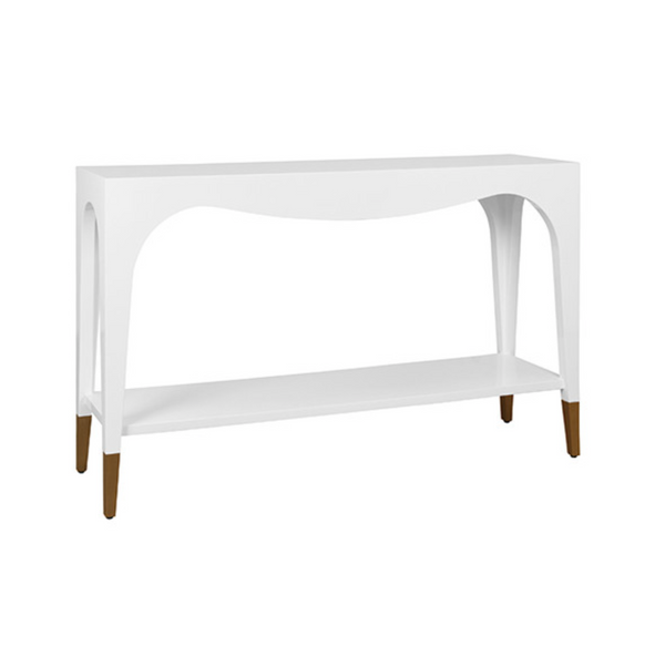 Laverne White Lacquer Console Table