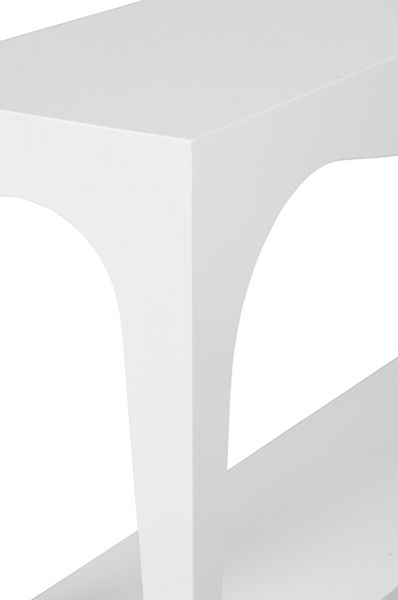Laverne White Lacquer Console Table