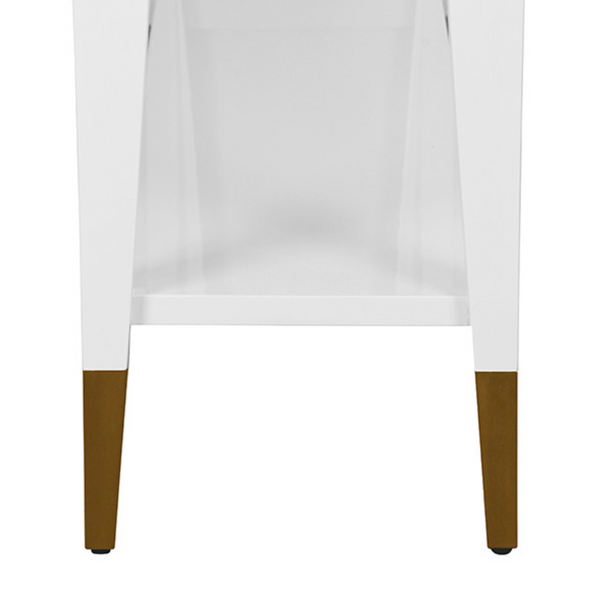 Laverne White Lacquer Console Table