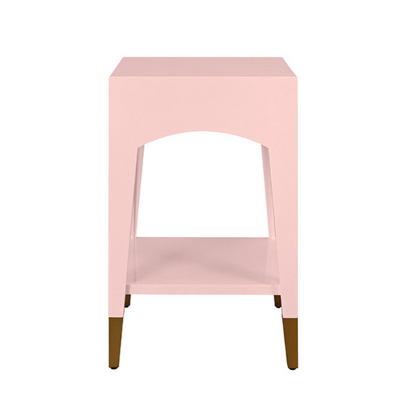 Patti Glossy Pink Lacquer One Drawer Side Table