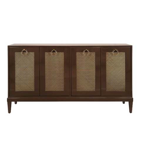 Marcella Glossy Chocolate Lacquer Foor Door Buffet