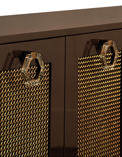 Marcella Glossy Chocolate Lacquer Foor Door Buffet