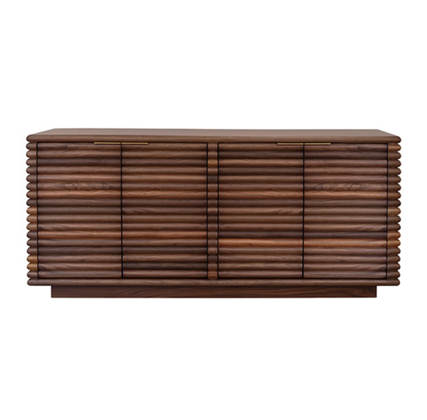 Giovanni Walnut Four Door Reed Buffet