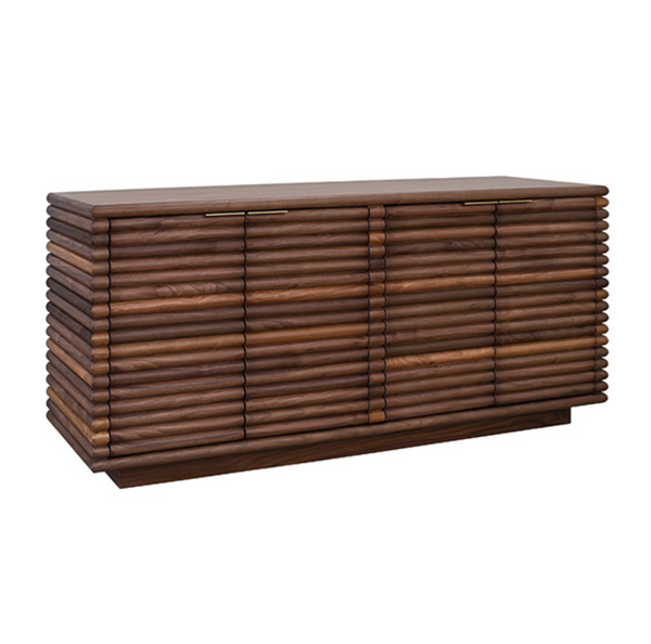 Giovanni Walnut Four Door Reed Buffet