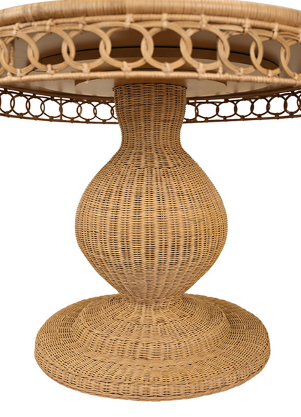 Gabrielle 40" Rattan Pedestal Dining Table