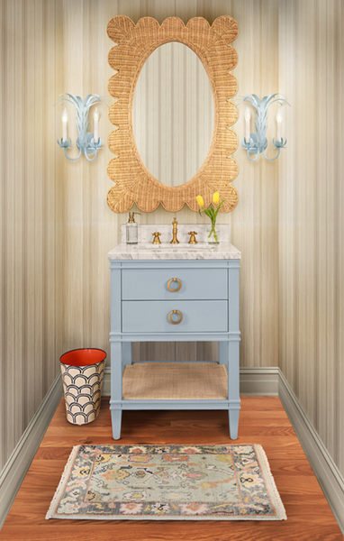 Cutler 24" Light Blue Single Sink Bath Vanity