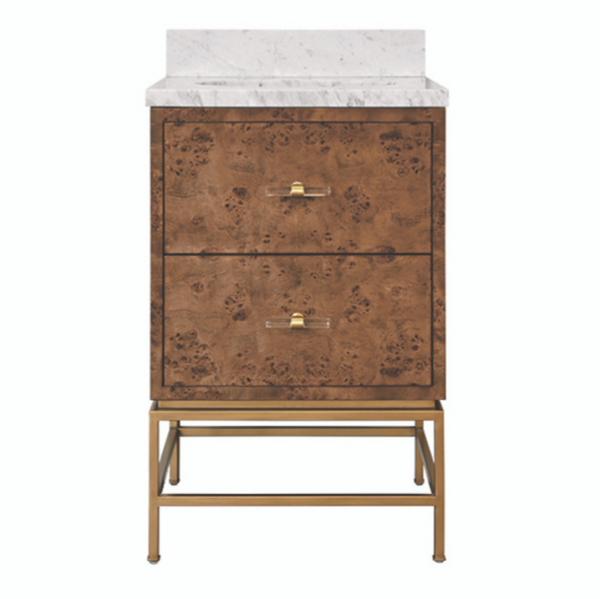 Clifford 24" Dark Burlwood Single Sink Bath Vanity
