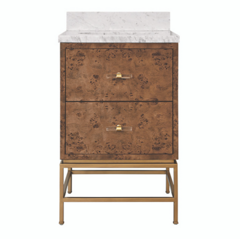 Clifford 24" Dark Burlwood Single Sink Bath Vanity