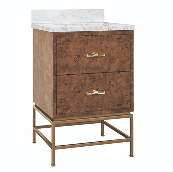Clifford 24" Dark Burlwood Single Sink Bath Vanity