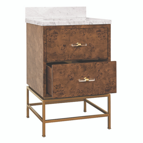 Clifford 24" Dark Burlwood Single Sink Bath Vanity