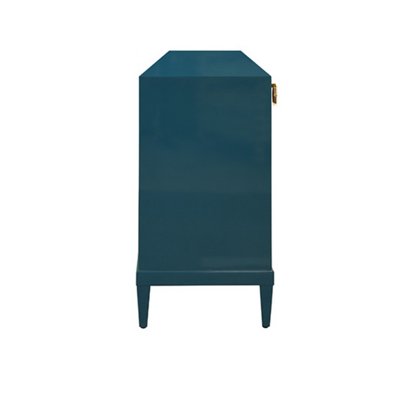 Marcella Glossy Teal Lacquer Four Door Buffet