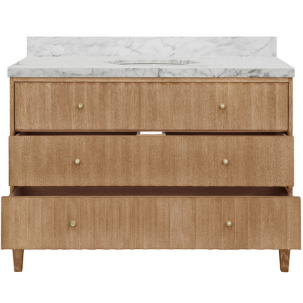 Odin 48" Single Sink Cerused Oak Bath Vanity