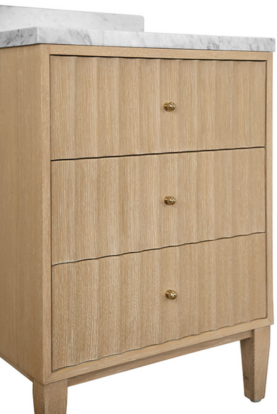 Odin 24" Fluted Cerused Oak Bath Vanity