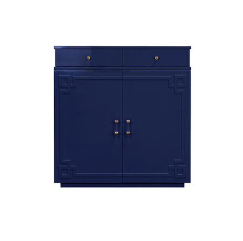 Glenn Navy Lacquer Two Door/Two Drawer Cabinet