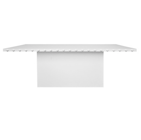 Lucian Matte White Lacquer Dining Table