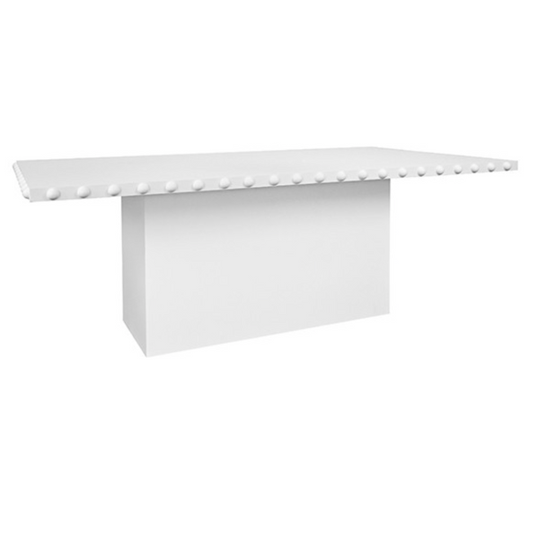 Lucian Matte White Lacquer Dining Table
