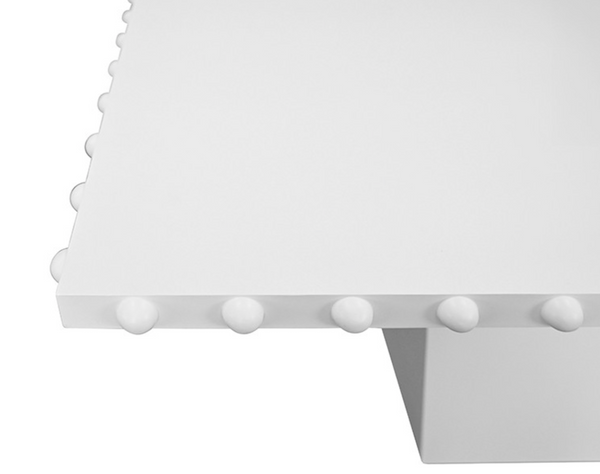 Lucian Matte White Lacquer Dining Table